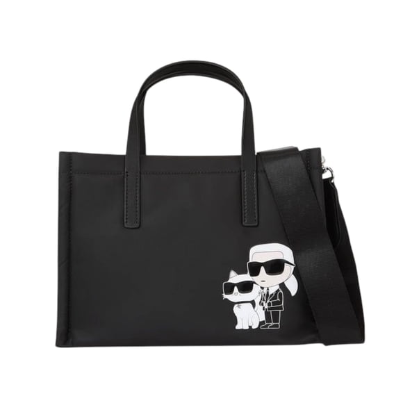 Bolsa Tote Small Karl Lagerfeld Nylon Ikon Black