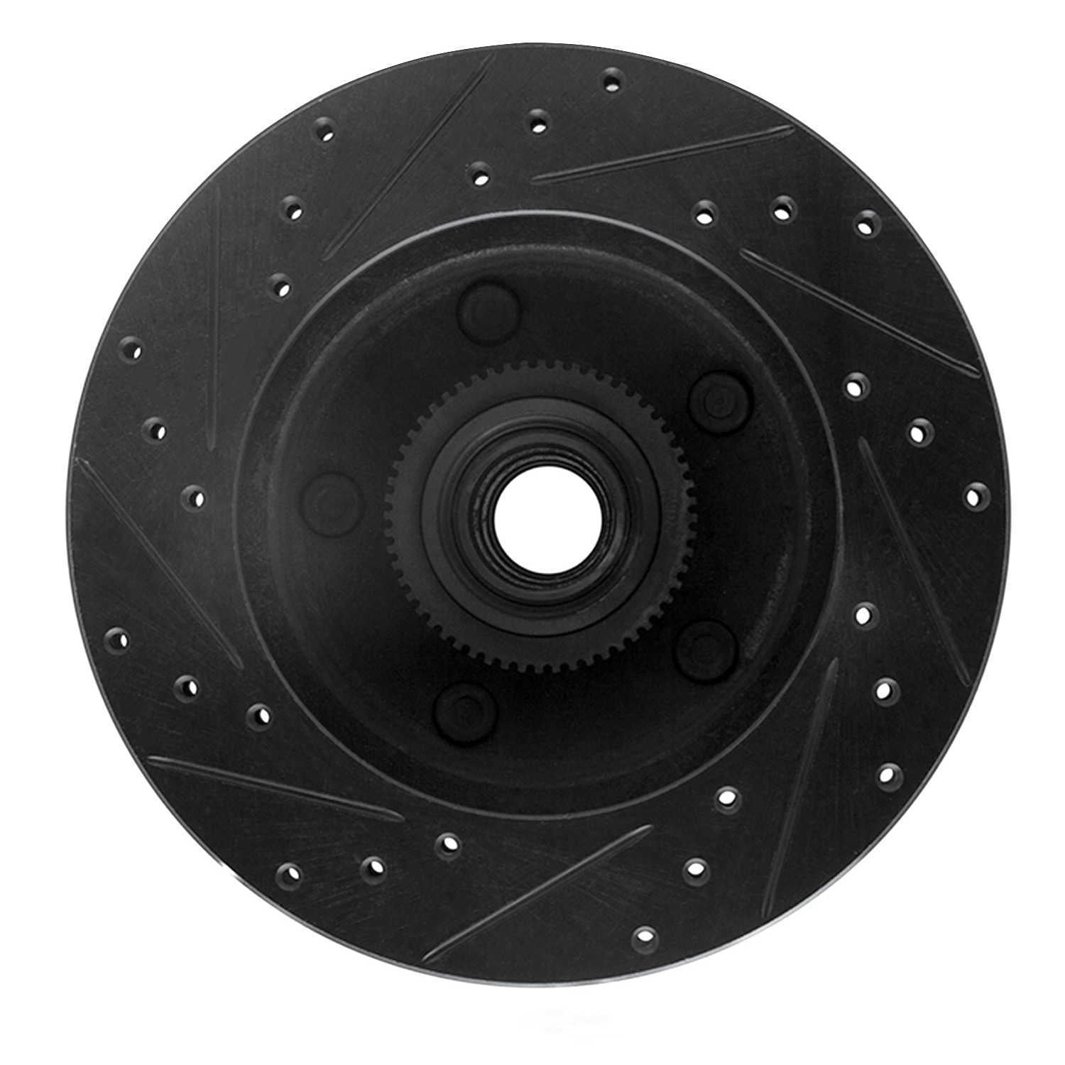 Dynamic Friction Company 633-54130R DFC Brake Rotor - Drilled And Slotted - Black