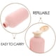 thumbnail image 5 of Botellas de champú y acondicionador de tamaño de viaje, contenedores de loción rosa para bebé, dispensadores rellenables, botellas exprimibles para champú, 3 uds., 5 of 6