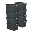 thumbnail image 1 of Sterilite 8 Pack 34 Gallon Latch Tote, Stackable Plastic Storage Bin Container, 1 of 7