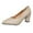 Khaki, variant on Women's Dating Slip On Pointed Toe Dress Solid Block Mid Heel Pumps Shoes 2.5 Inch