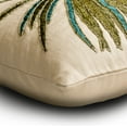 thumbnail image 2 of Pillow Sham Euro, Green 26"x26" (65x65 cm) Euro Shams, Linen Embroidery Beaded Euro Shams For Couch, Floral Pattern Modern Style - Arboreal, 2 of 4