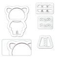 thumbnail image 3 of Juego De Cortadores De Galletas, Tipos De Sellos De Galletas De Dibujos Animados De Animales, Moldes Para Hornear Galletas Diy, 3 of 5