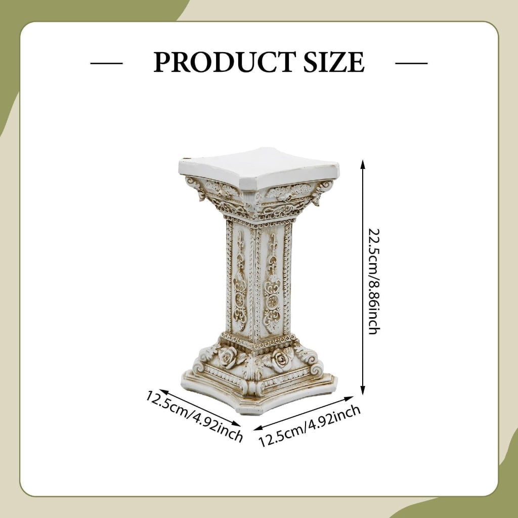 Roman Pillar Garden Statues Resin Roman Column Figurines Display Pedestal Stand Sculptures Garden Outdoor Indoor Decors