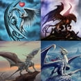 thumbnail image 4 of Peinture Design Dragon 5D Maison Décorative Point de Croix Résine Point Rond Broderie Cristal Diamant Cadeaux, 4 of 7