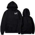 thumbnail image 2 of HAYIMI Women Bowknot Print Sweatshirt Oversized Hoodie Loose Long Sleeve Pullover with Drawstring Pocket Vintage Graphic Hooded Tops for Fall Winter Daily Walking, 2 of 4