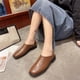 thumbnail image 2 of Amzcrzy Zapatos de mujer,Zapatos de mujer,Zapatillas de mujer, Zapatos de tacón bajo cuadrado para mujer Zapatos de tacón cuadrado de color liso suave Sandalias Mujer Zapatillas De Casa, 2 of 6