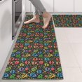 thumbnail image 2 of Kitchen Rugs Sets Of 2,Colorful Skull Flower Pattern Anti Fatigue Kitchen Mat Rugs Non Slip Washable,Decorative Kitchen Floor Mats for Kitchen,Sink,Laundry,17"X47", 2 of 5
