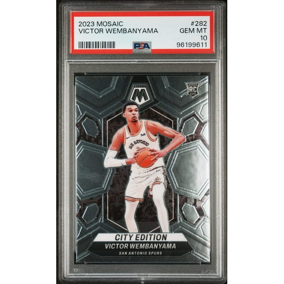 Graded 2023 Panini Mosaic Victor Wembanyama #282 Rookie RC Basketball Card PSA 10 Gem Mint