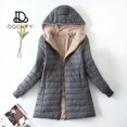 thumbnail image 4 of Women's Jacket Winter New Mid Length Edition Fit Plus Fleece Cotton Coat Lamb Fleece, 4 of 6