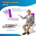 thumbnail image 6 of SUNDERWELL Electric Chair Lift for Elderly, 24 lbs Lightweight Floor Lift for Elderly Falls with 360°Swivel Seat, Bath Lift Chair for Tub 308 lbs Capacity, IPX8 Waterproof & Remote Control (Purple), 6 of 8