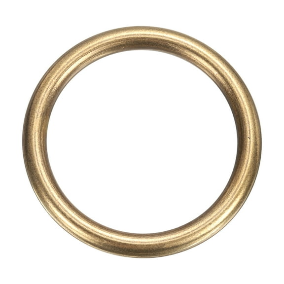 1 Pack Brass O Ring, 2.36" OD. 1.89" Thickness Brass Seamless Welded Circle Loop Round Ring Buckles, Bronze