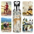 thumbnail image 7 of Yayeee 20oz Double Wall Stainless Steel Water Bottle with Flip Straw, Animals in A Forest Pattern, 7 of 7