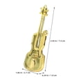 thumbnail image 2 of PTOOTP 2-Pack Miniature Golden Violin Musical Instrument Models Plastic Collectible Dollhouse Decor for Collectors, 2 of 8