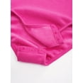 thumbnail image 6 of Yartina Girls Fleece Lined Bodysuit Long Sleeve Ballet Leotard Kids Dance Undergarment Thermal Hot Pink 150, 6 of 7