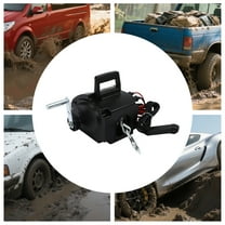 12V Electric Winch, 2000 lbs Rated Pull, 6000 lbs Rolling Force, Portable with Remote Control for Boats and Vehicles