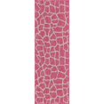 thumbnail image 1 of Unique Loom Outdoor Safari Giraffe Design Rug 2' x 6' Runner Pink/Gray, 1 of 1