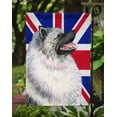 thumbnail image 3 of Carolines Treasures SS4930GF Keeshond With English Union Jack British Flag Flag Garden Size, 3 of 3