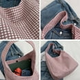 thumbnail image 3 of Large capacity stylish shoulder bag plaid niche class commuting tote bag, 3 of 5