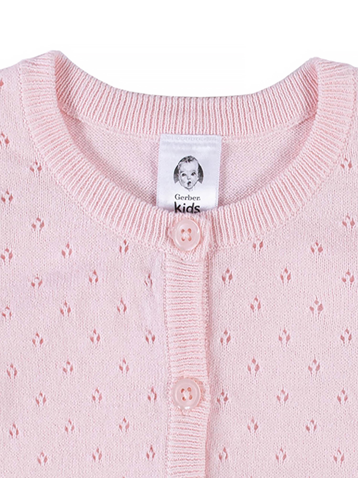Gerber Baby & Toddler Girl Sweater Cardigan, (Newborn - 5T)