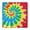 Colorful Tie Dye, variant on Colorful Tie Dye Mandala Pattern Square Fitted Tablecloth with Elastic Edge,Square Table Cover,Washable Elastic Table Cover for Home Kitchen Party Decor 34"x34"