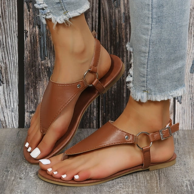 Sandalias de verano para mujer, chanclas, sandalias informales para mujer, sandalias de playa romanas Wmkox8yii nm10101