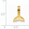thumbnail image 2 of Beautiful 14K 3D Whale Tail Pendant, 2 of 2