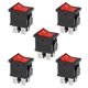 thumbnail image 1 of Interruptor de palanca para barco Luz roja AC 12/24V Interruptor de palanca para barco coche marino ON/OFF AC 250V/6A 125V/10A, 5pcs, 1 of 4