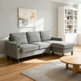 thumbnail image 2 of 78" Convertible Sectional Sofa, Modern L Shaped 3 Seat Couch with Reversible Storage Chaise for Small Space,Living Room,Apartment,light grey, 2 of 8