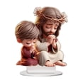thumbnail image 2 of Cartoons Cute Child Supplicate 2D Acrylic Desktop Decoration Assembly Props Display, 2 of 9