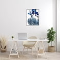 thumbnail image 2 of Modern Blue Flower Arrangement Botanical & Floral Graphic Art Gray Framed Art Print Wall Art, 2 of 7