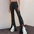 thumbnail image 2 of Women's Casual Mid Waist Cargo Jeans Stretch Wide Leg Denim Pants With PocketsFashion Clothing Womens Pants Summer Palazzo Pants, 2 of 5
