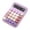 Purple, variant on LJMsdf 12-Digit LCD Desktop Calculator, Mechanical Round Keys, Dopamine Pastel Design, Battery-Powered for Office & Home Use