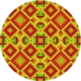 thumbnail image 1 of Ahgly Company Indoor Square Patterned Golden Brown Yellow Area Rugs, 3' Square, 1 of 6
