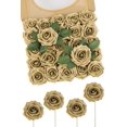 thumbnail image 1 of Flores Artificiales N&T NIETING Rosas de Espuma Doradas con Brillo 25 piezas, 1 of 7