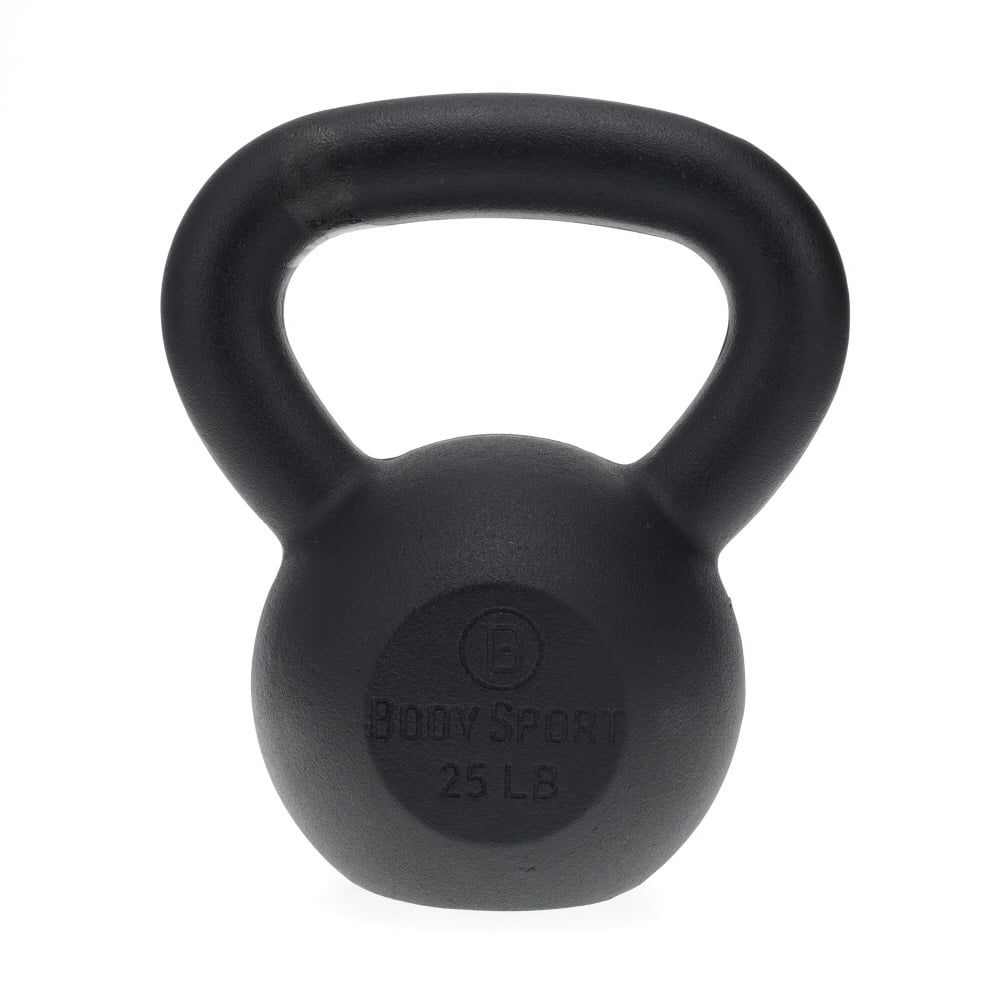 BodySport Cast Iron Kettlebells, 25 lb. Strength Training Kettlebell