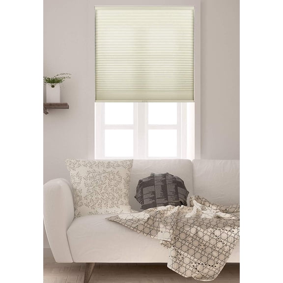 Arlo Blinds Cordless Light Filtering Cellular Shade, Cream, 18"W x 48"H