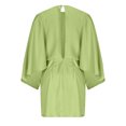 thumbnail image 4 of YUTK Robes pour Femmes à Manches Longues, Robe Raglan en Satin au Style Élégant pour Femme Verte P, 4 of 5