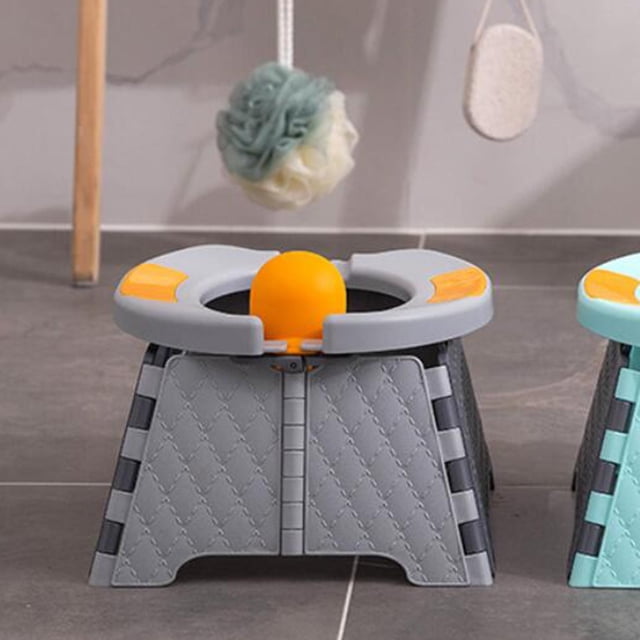 Orinal de entrenamiento portátil plegable perfecl Inodoro plegable gris