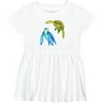 thumbnail image 3 of Inktastic Sea Turtles Swimming Together Girls Baby Dress, 3 of 5
