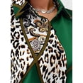 thumbnail image 4 of Blusas para Mujer, con Botones, Estilo Informal, de Negocios, de Larga, Elegantes y Sexys. Leopardo Verde S, 4 of 9