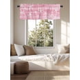 thumbnail image 3 of Kitchen Valances for Window, Watercolor Ocean Life Starfish Light Filtering Rod Pocket Valance Curtain, Retro Pink Stripe Back Short Curtains Window Topper for Bedroom Bathroom Living Room 42x12in, 3 of 9