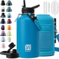 thumbnail image 1 of Biwat 2L Insulated Water Bottle 64 oz Multiple Insulation Vacuum Sealed Portable Sports Half Gallon Metal Water Jug for Outdoor Adventure, Gym, and Daily Use Leak Proof & Non-BPA 2 Liter, 1 of 4