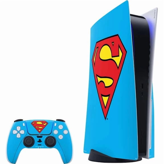 Skinit DC Comics Superman Official Logo PS5 Bundle Skin