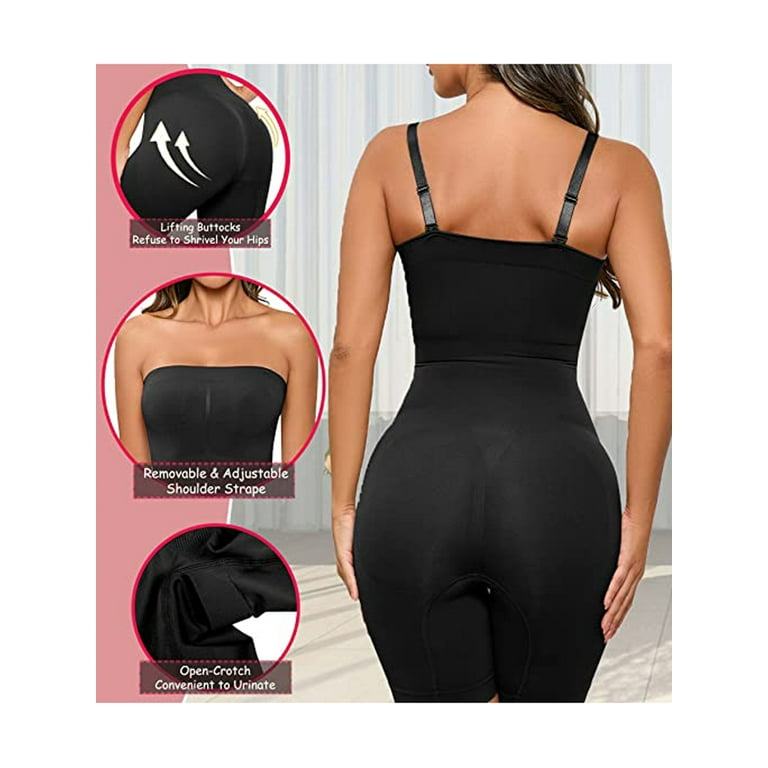 SAYFUT Shapewear Bodysuit for Women Tummy Control Seamless Full Body Shaper  Mid Thigh Butt Lifter Sculpting Jumpsuit 