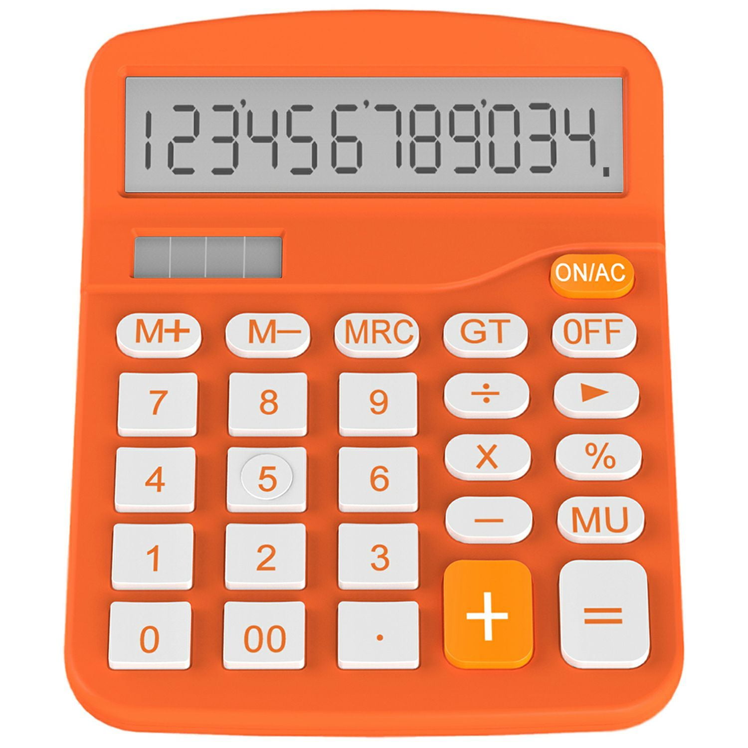 Meliya Desktop Calculator Standard Functional Office Calculator Battery Powered Electronic Calculator with 12 Digit Large Display,Orange