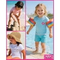 thumbnail image 3 of Real Love Girls' Rash Guard Shirt - 2 Pack Quick Dry Short Sleeve Swim Shirts (Sizes: 2T-16), Size 6X, Fuchsia/Lilac, 3 of 7