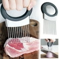thumbnail image 2 of Stainless Steel Forks, 16x10cm Tender Meat Needle and Potato Insertion Tool Set, Melon Fruit Slicing Auxiliary Hand, Kitchen Multi-Functional Stainless Steel Utensil, 2 of 9