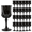 Black, variant on ZHURUININ Reusable Plastic Wine Glasses ,transparent,7oz,24Pack