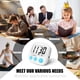 thumbnail image 5 of Temporizadores de Cocina Digitales Paquete de 6 AOUCE con Alarma Fuerte Blanco, 5 of 9